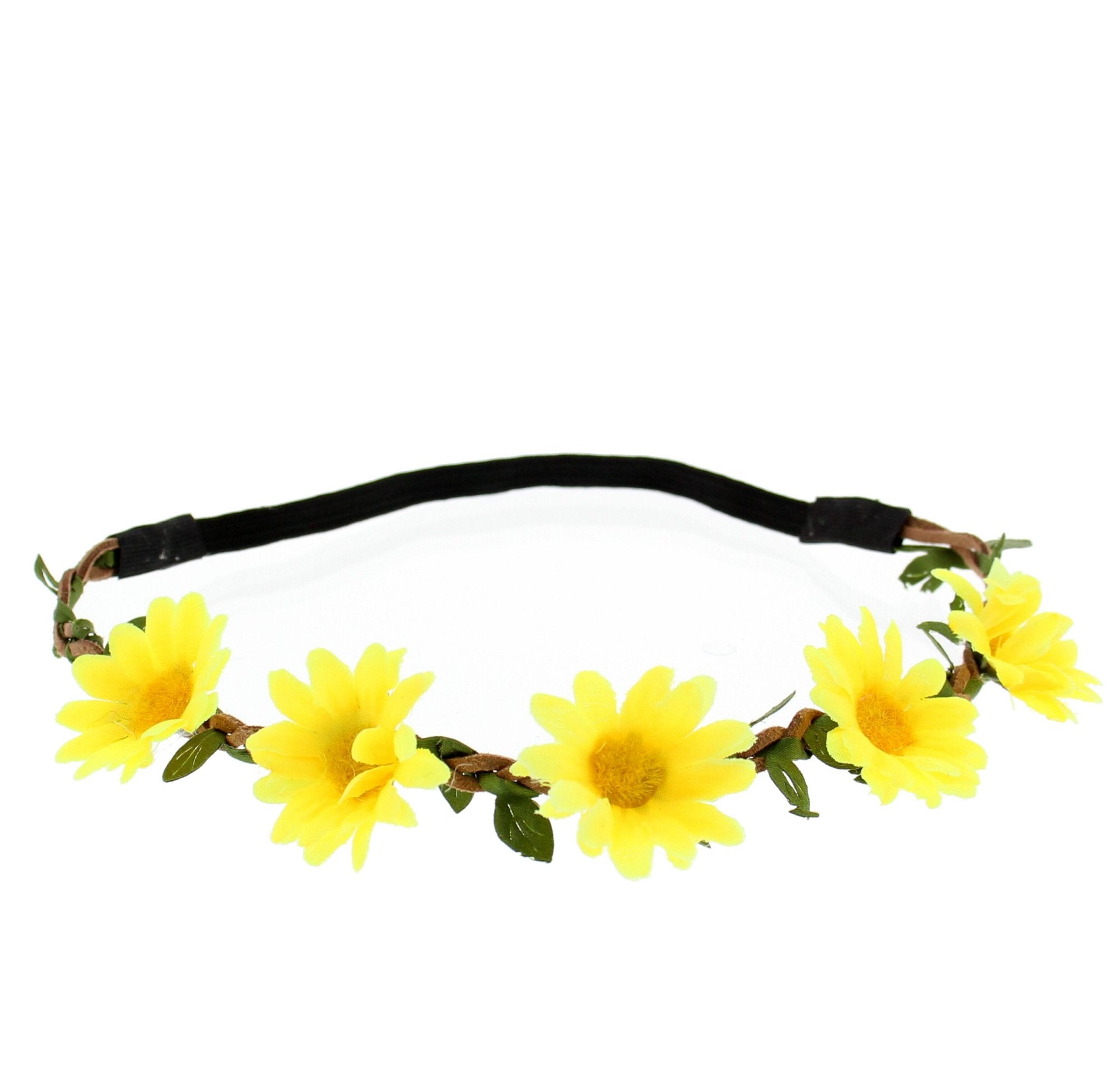 Daisy/ Sunflower Elastic Headband Hair Wreath