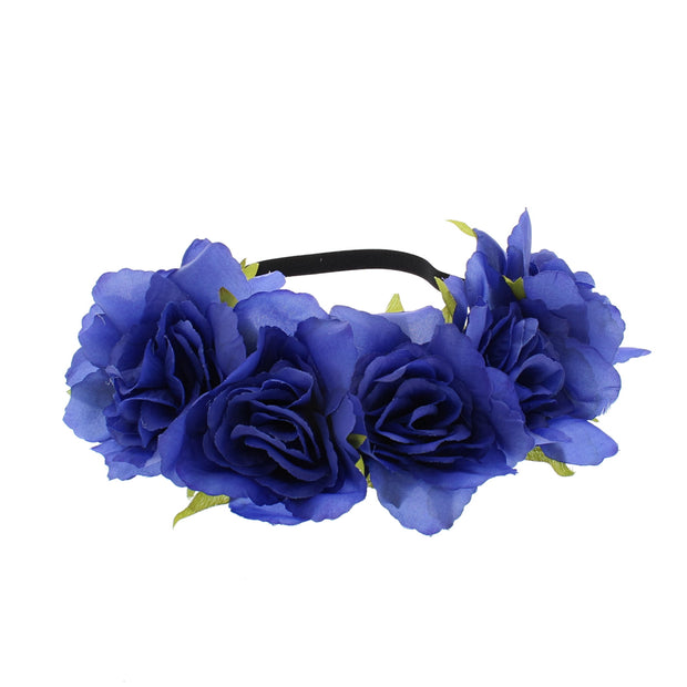 Very Large Rose Flower Elastic Headband