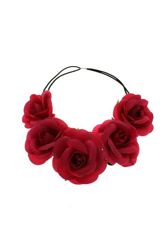 Rose Flower Elastic Headband