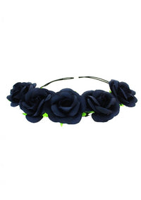 Rose Flower Elastic Headband Hair Wreath