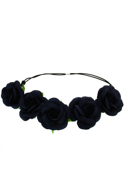Rose Flower Elastic Headband