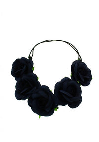 Rose Flower Elastic Headband Hair Wreath