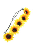 Sunflower Elastic Headband Hair Wreath