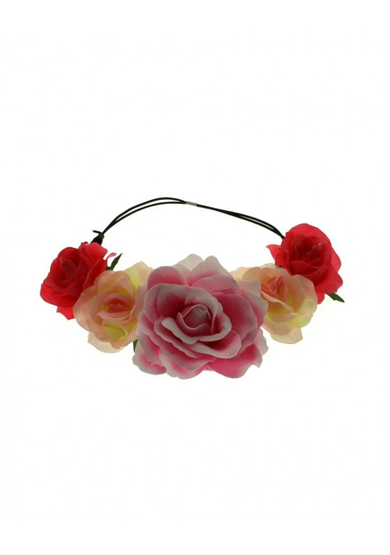 Large Flower Elastic Headband Hair Wreath