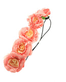 Large Rose Flower Elastic Hair Headband