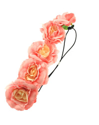 Large Rose Flower Elastic Hair Headband