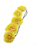 Large Rose Flower Elastic Hair Headband