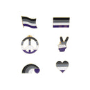 Heavy Metal Asexual Equality Pin Badges