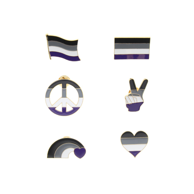 Heavy Metal Asexual Equality Pin Badges