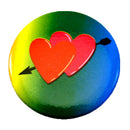 Rainbow Base Arrow Through Hearts Badge