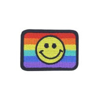 Rainbow Flag Patch with Smiley Face
