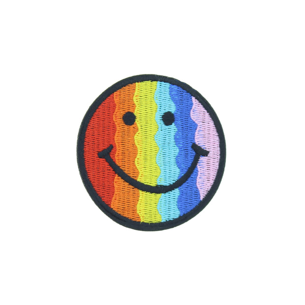 6.9cm Rainbow Smiley Face Patch
