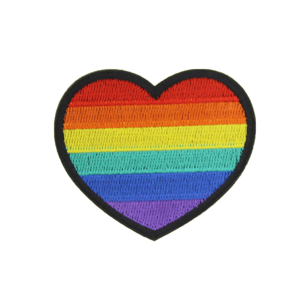 6.1 X 6.4cm Rainbow Heart Patch
