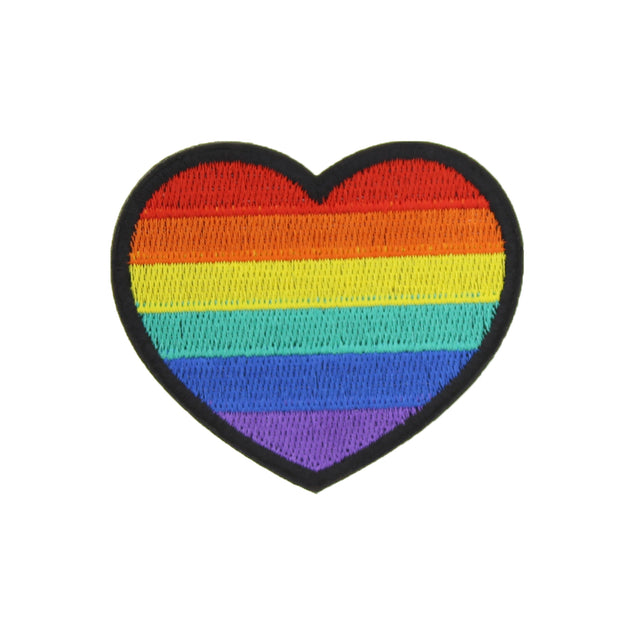 6.1 X 6.4cm Rainbow Heart Patch