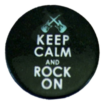 KEEP CALM and ROCK ON Guitar Badge