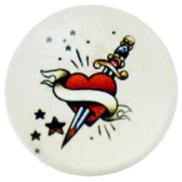 Dagger Through Heart Badge