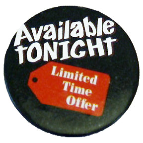 AVAILABLE TONIGHT Limited Time Offer Badge