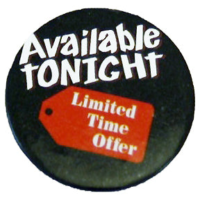 AVAILABLE TONIGHT Limited Time Offer Badge