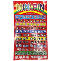 108 Assorted Badges on a Card