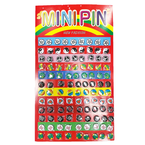 108 Assorted Badges on a Card