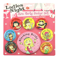 8 Assorted Hen Party Badges
