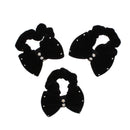 Winter Colour Velvet Scrunchies with Bow & Rhinestones