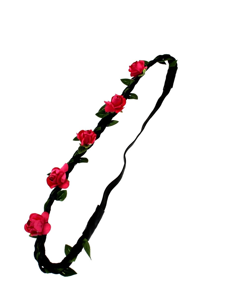 Rose Flower Elastic Headband Hair Wreath