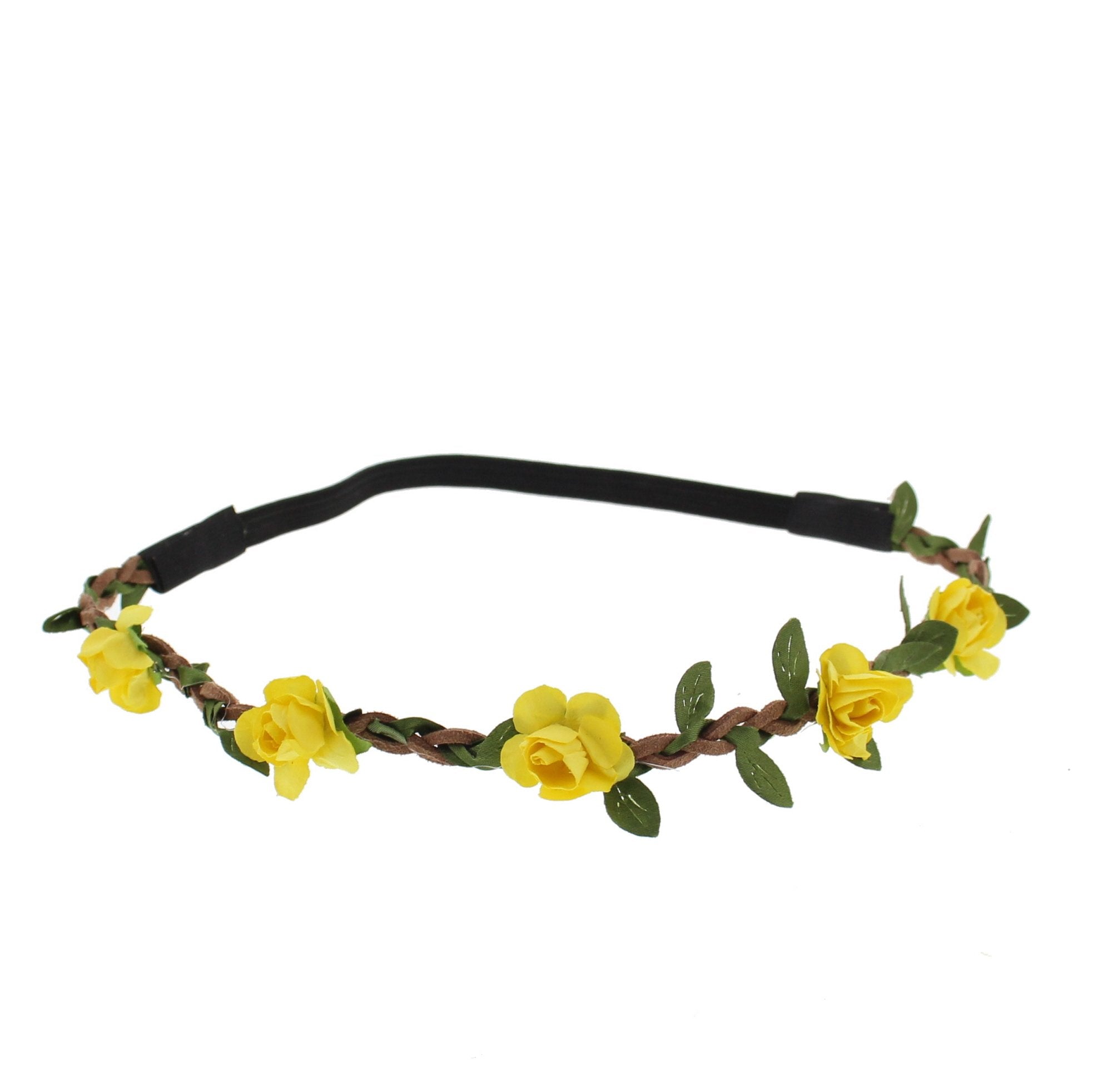 Rose Flower Elastic Headband Hair Wreath