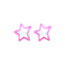 2 on a Card 5cm Assorted Neon Stars Epoxy Hair Snapclips