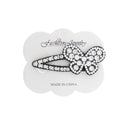 Butterfly Stone Covered Hair Snapclips
