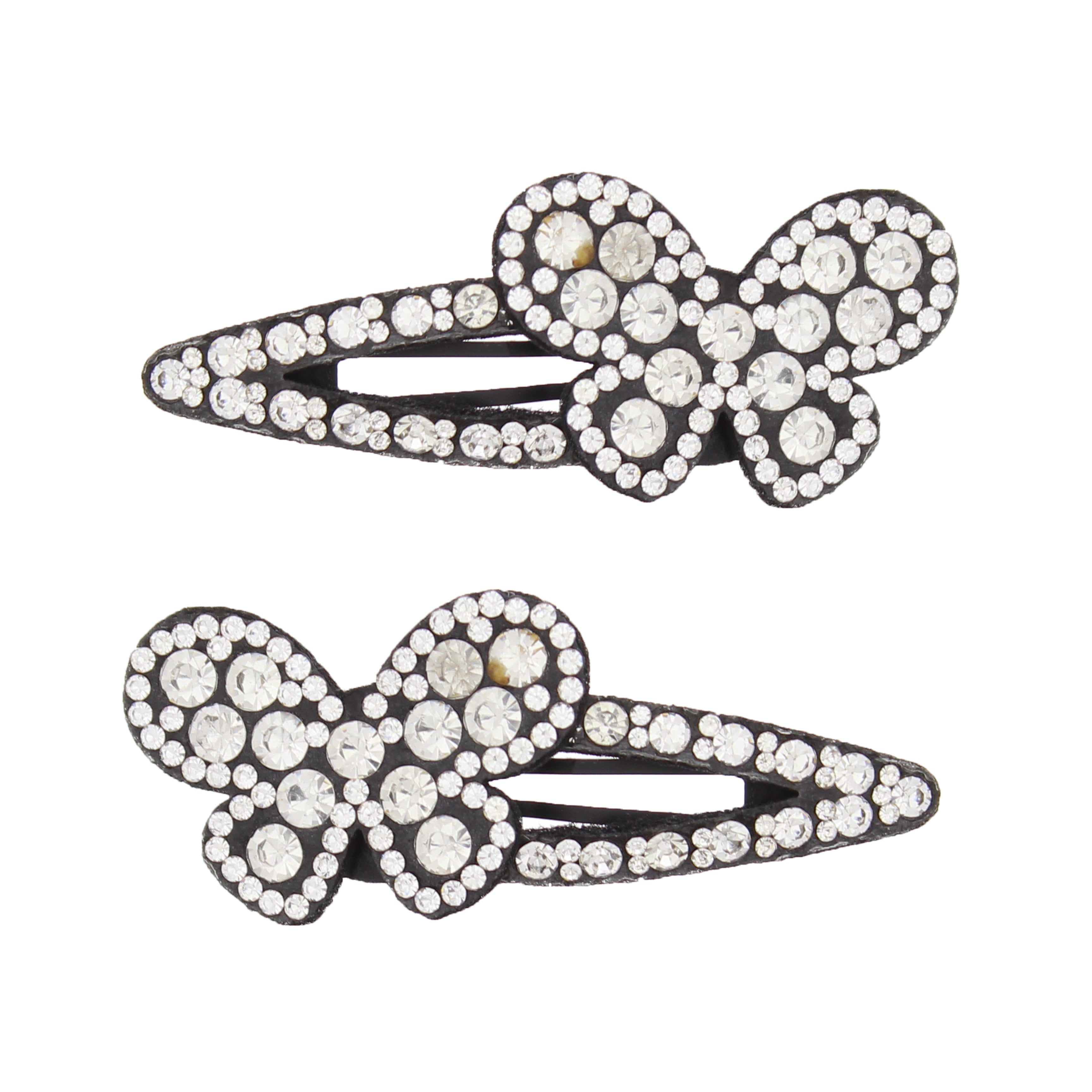 Butterfly Stone Covered Hair Snapclips