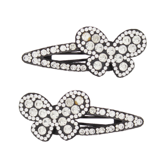 Butterfly Stone Covered Hair Snapclips