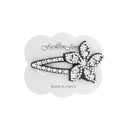 7cm Flower Stone Covered Hair Snapclips
