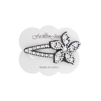 7cm Flower Stone Covered Hair Snapclips