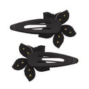 7cm Flower Stone Covered Hair Snapclips
