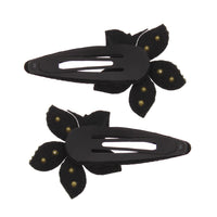 7cm Flower Stone Covered Hair Snapclips
