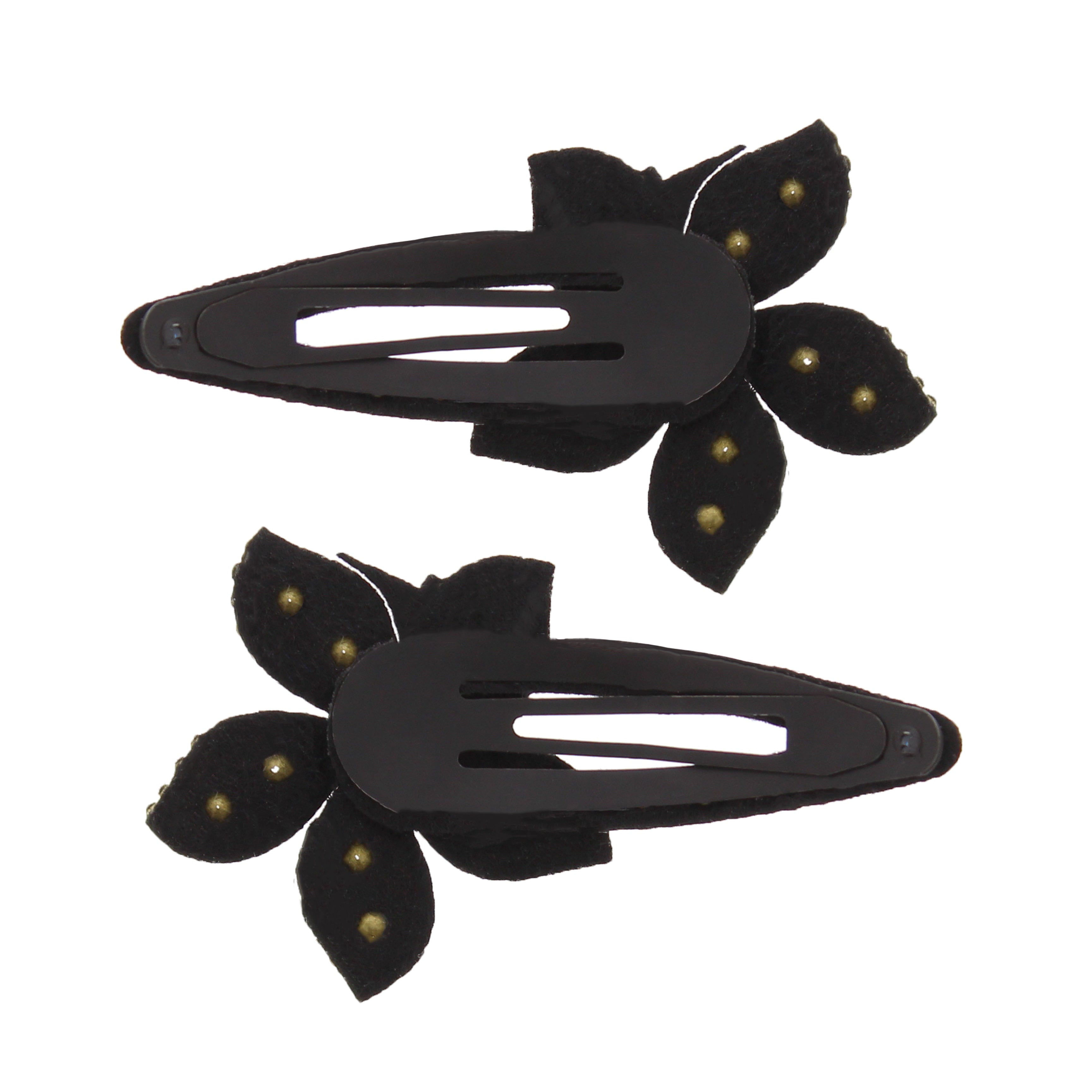 7cm Flower Stone Covered Hair Snapclips