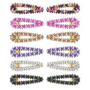 7.5cm Assorted Colour Stone Covered Hair Clips