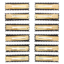 7.5cm Assorted Colour Stone Covered Rectangular Shaped Hair Clips