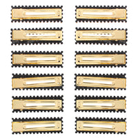 7.5cm Assorted Colour Stone Covered Rectangular Shaped Hair Clips