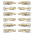 8cm Clear Stone Covered Hair Clips