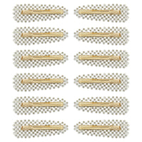 8cm Clear Stone Covered Hair Clips