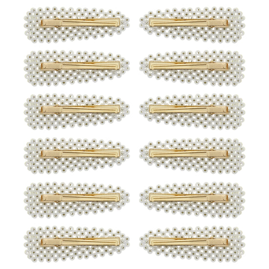 8cm Clear Stone Covered Hair Clips
