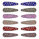 7.5cm Multicoloured AB Stone Hair Snap Clips