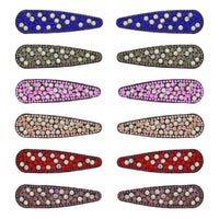7.5cm Multicoloured AB Stone Hair Snap Clips