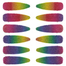 8cm Rainbow Stone Covered Concord Hair Clips