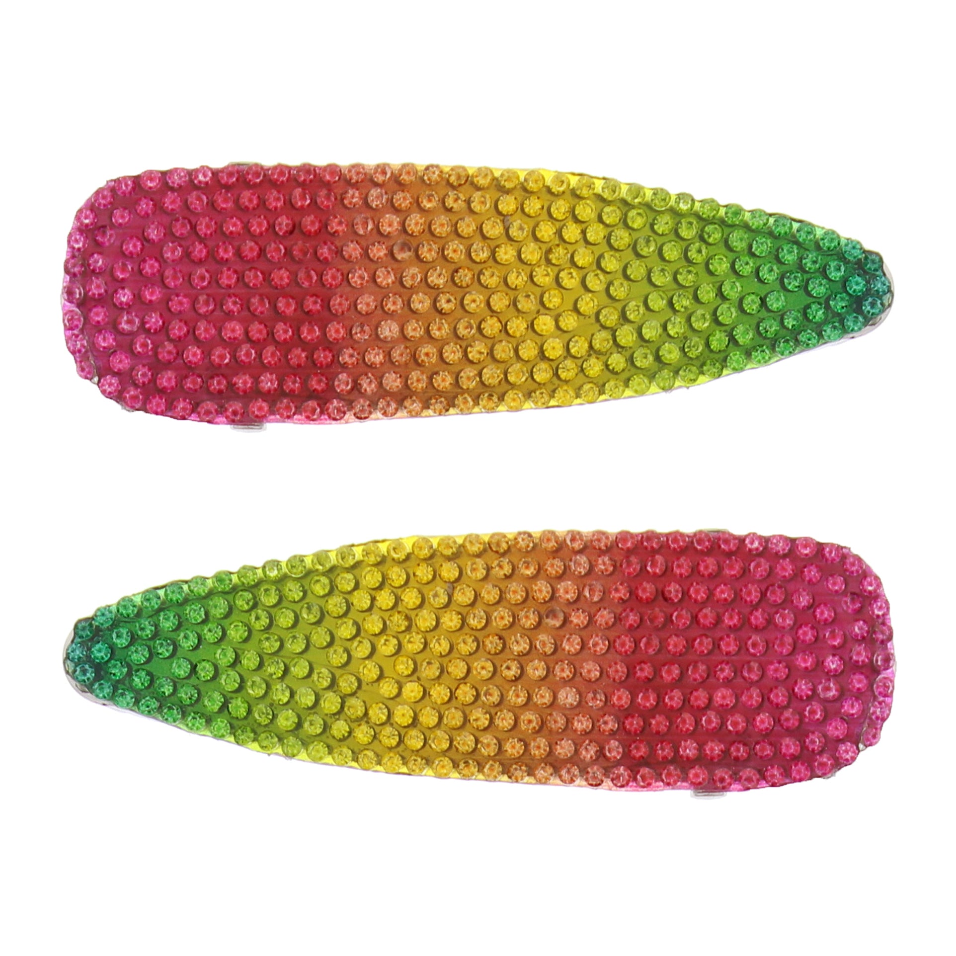 8cm Rainbow Stone Covered Concord Hair Clips