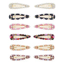 7.5cm Assorted Colour Stone Hair Snapclips