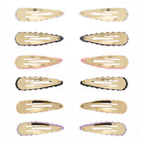 7.5cm Assorted Colour Stone Hair Snapclips