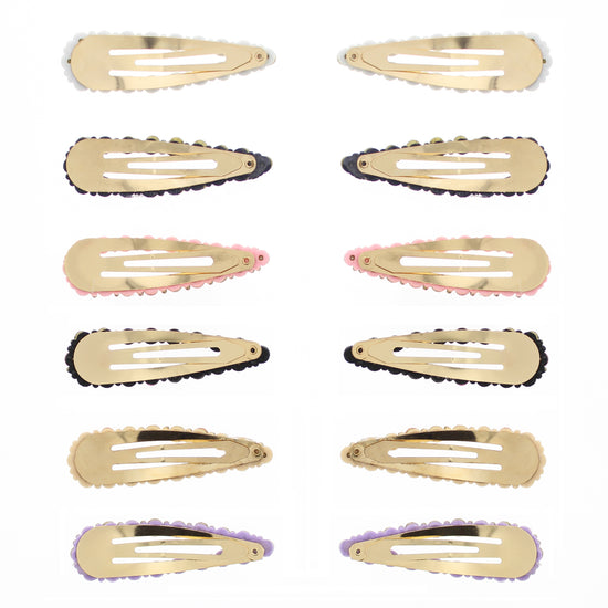 7.5cm Assorted Colour Stone Hair Snapclips